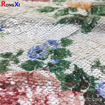 Professional Design Mesh White Lace Sequin Fabric